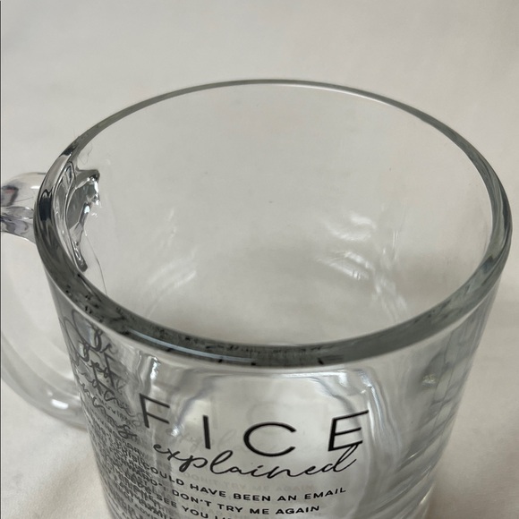 Humorous Clear Glass Office Mug - Picture 5 of 9